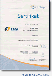 sertifikat menadžmenta kvalitetom po Standardu ISO9001:2008